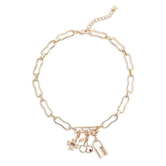 Goldtone Open Edit Removeable Charms and Necklace 16 1/2" Plus 2" ext - Picture 1 of 6